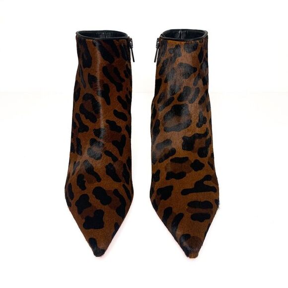 Christian Louboutin So Kate 55 Ankle Booties EU 39.5 US 9.5 Leopard Pony Heels - Picture 2 of 9